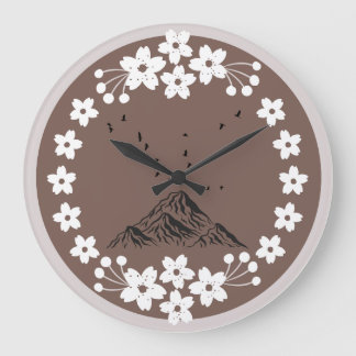 Relógio de Parede Floral Mountain | Casa Minimalis