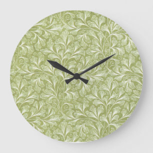Relógio de Parede Floral Verdant Whimsy