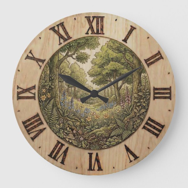 Relógio de Parede Floresta de Primavera – Decoraçã (Frente)