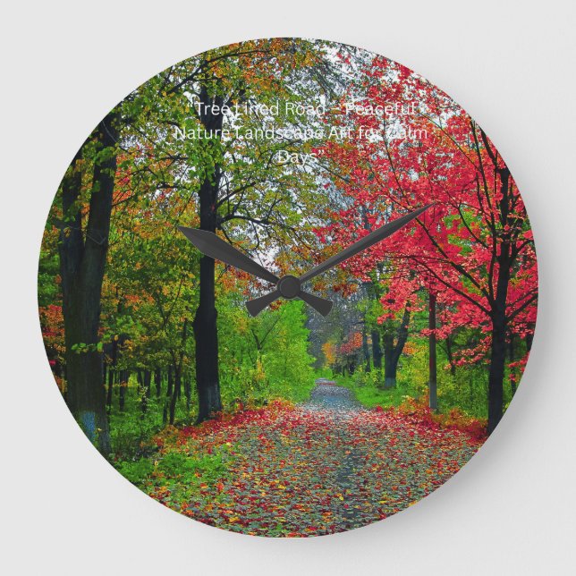 Relógio de Parede Floresta Serena - Decoração de C (Frente)