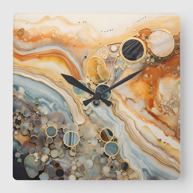 Relógio de Parede Fóssil abstrato (Frente)