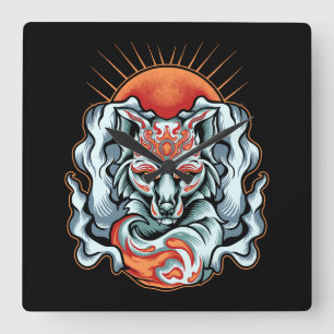 Relógio de Parede Fox    KitsuneSquare