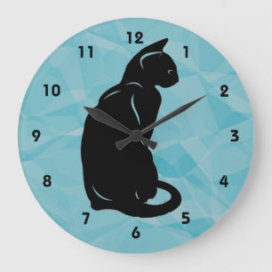 Relógio de Parede Gato Preto