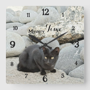 Relógio de Parede Gato Preto – Hora do Mistério