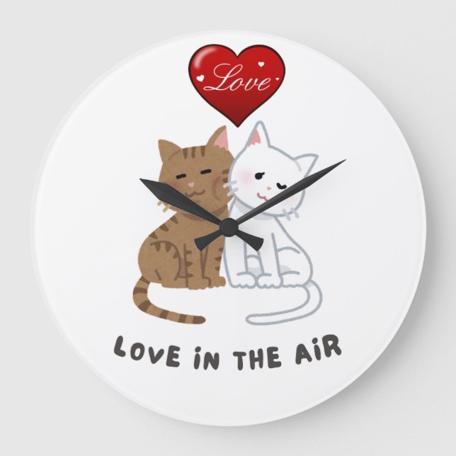 Relógio de Parede Gatos dos Amantes (Frente)