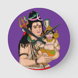 Relógio de Parede Hanuman & Shiva