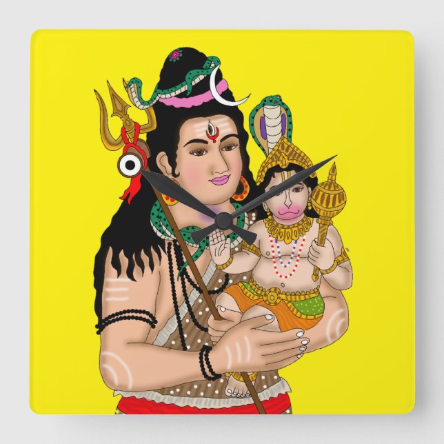 Relógio de Parede Hanuman & Shiva (Frente)