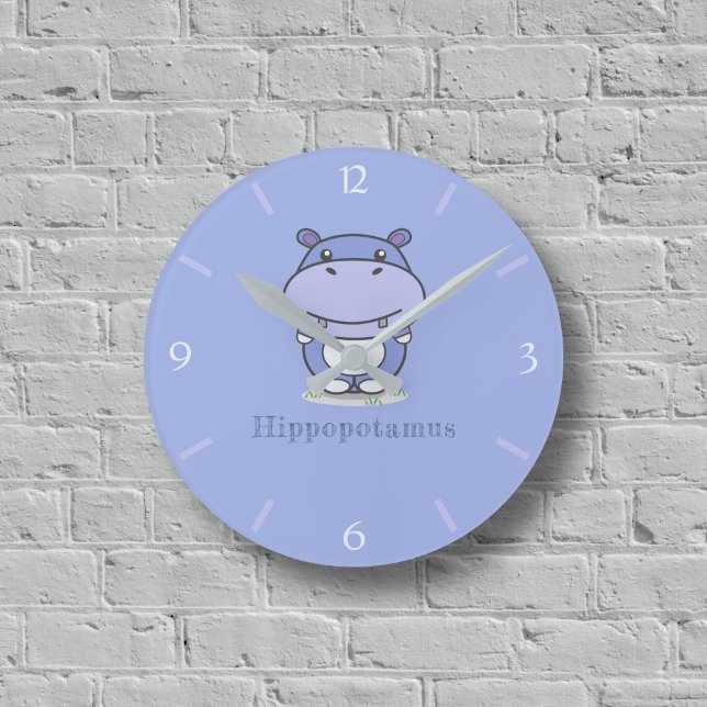 Relógio de Parede Hippo Bonito (Cute Hippo Wall Clock)