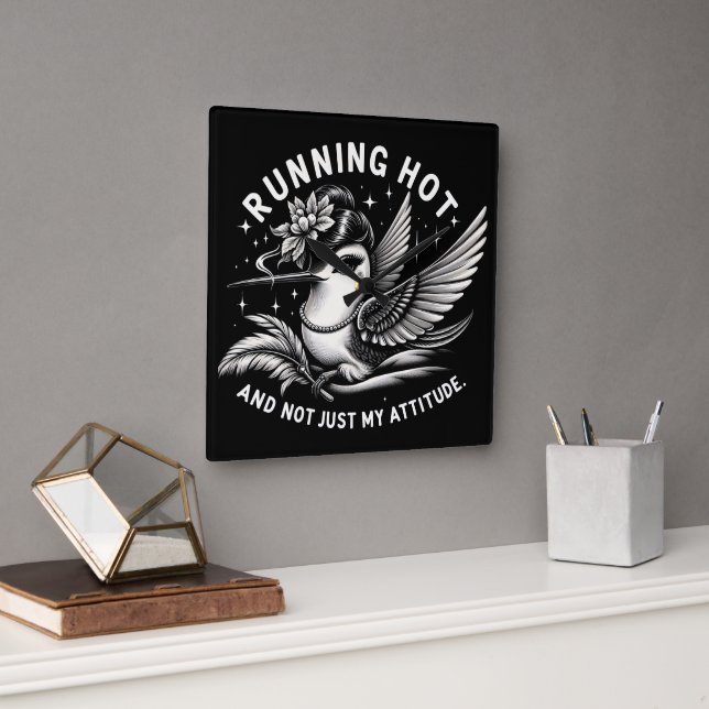 Relógio de Parede Hot Flash Engraçado Menopause (Escritório)