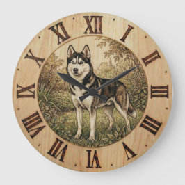Relógio de Parede Husky no Parque de Primavera