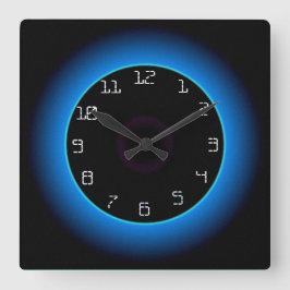 Relógio de Parede Iluminado Azul/Aquamarina em Pre