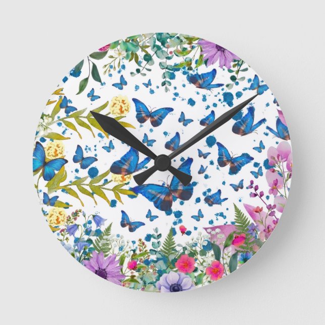 Relógio de Parede Jardim de Borboletas - Tempo Flo (Frente)