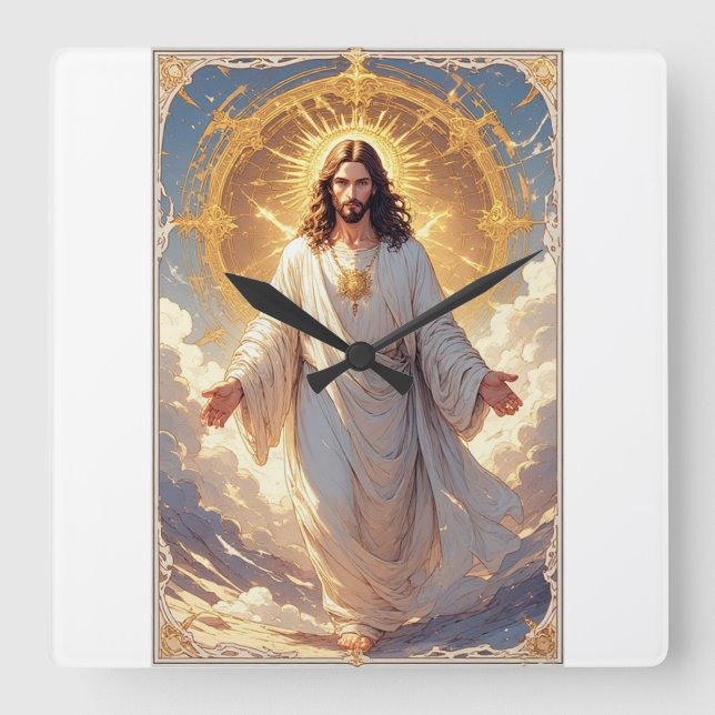 Relógio de Parede Jessus Ascende Cristão (Frente)