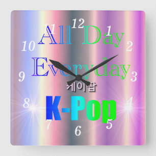 Relógio de Parede K-Pop do dia todo