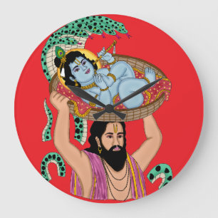 Relógio de Parede Krishna & Vasudeva