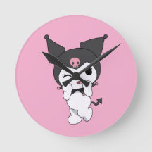 Relógio de Parede Kuromi – Decoração de Sala Inspi