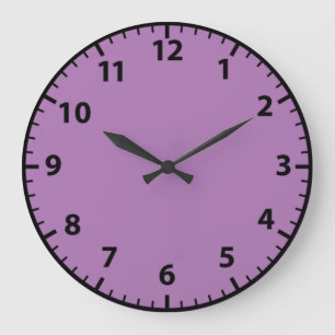 Relógio de Parede Lavanda Roxo e Preto