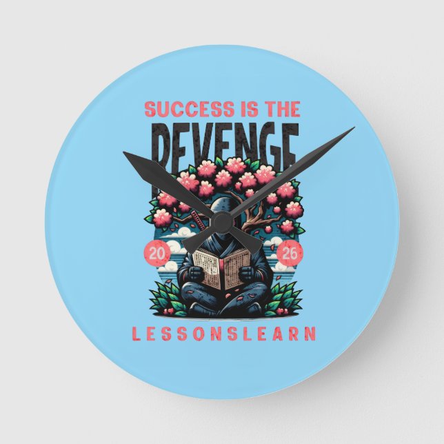 RELÓGIO DE PAREDE LIÇÕES APRENDIDAS DE SUCESSO EM  (Frente)