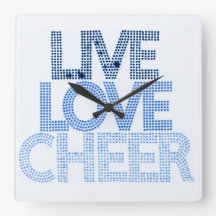 Relógio de Parede Live Love Cheer