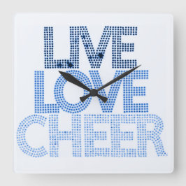 Relógio de Parede Live Love Cheer