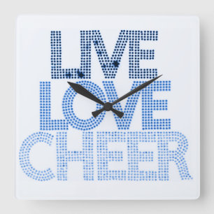 Relógio de Parede Live Love Cheer