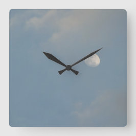 Relógio de Parede Lua Céu Azul