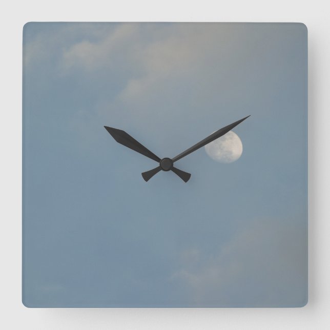 Relógio de Parede Lua Céu Azul (Frente)