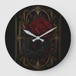 Relógio de Parede Luxuoso Rosa Dourada Crimson Dar