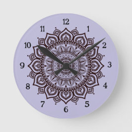 Relógio de Parede Mandala Decoração Espiritual Ele