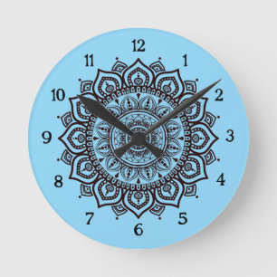 Relógio de Parede Mandala Decoração Espiritual Ele