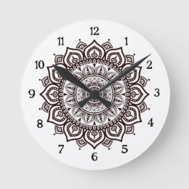 Relógio de Parede Mandala Decoração Espiritual Ele