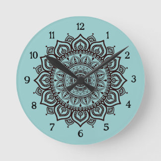 Relógio de Parede Mandala Decoração Espiritual Ele