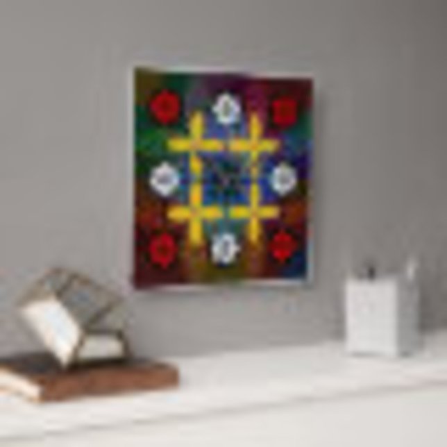 Relógio de Parede Mandala Floral Geométrico Psicod (Criador carregado)