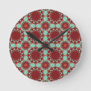 Relógio de Parede Mandala Floral Radiante