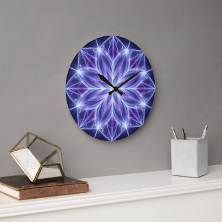Relógio de Parede Mandala Geométrico Roxo