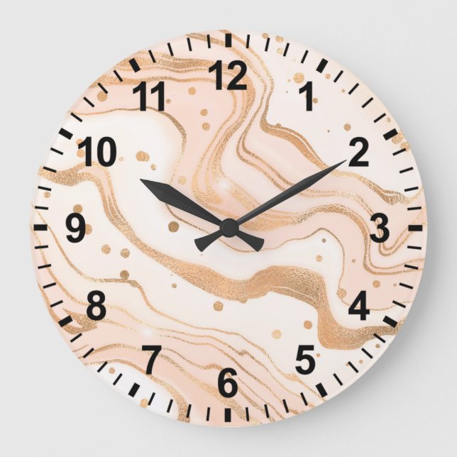 Relógio de Parede Marble da Aquarela (Frente)