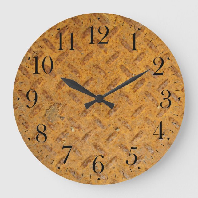 Relógio de Parede Metálica em Aço com Placa de Aço (Frente)