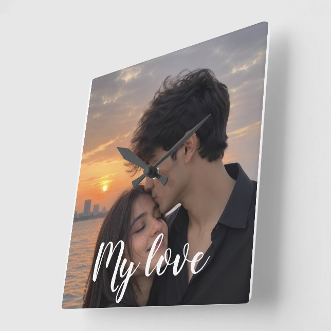 Relógio de parede Meu Amor relógio de parede perso (Ângulo)