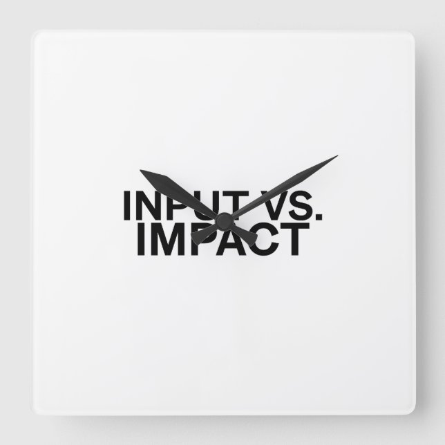 Relógio de Parede Minimalista Input vs. Impact (Frente)