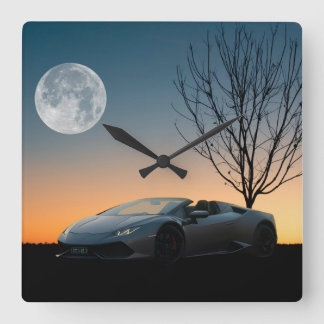 Relógio de Parede Moderno de Noite de Lua | Carro 