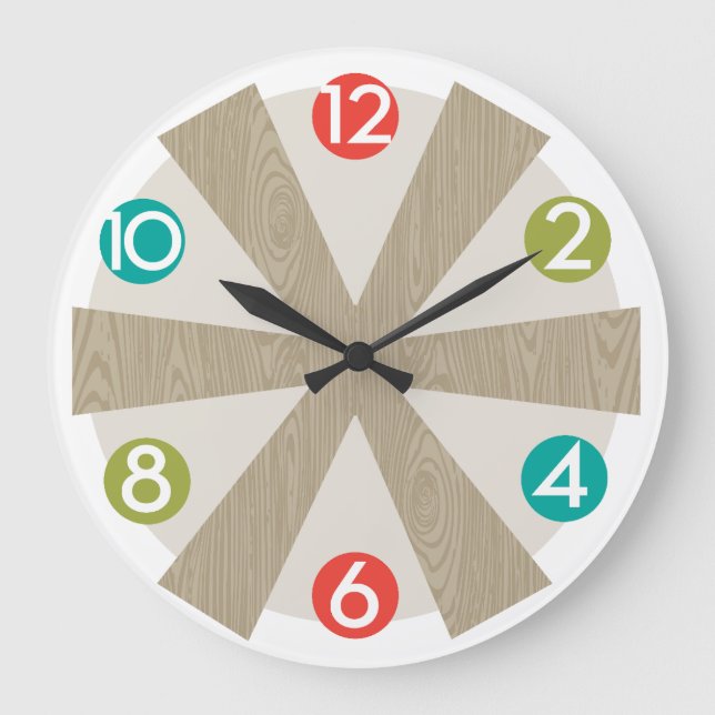 Relógio de Parede Moderno do Século médio - Pontos (Frente)
