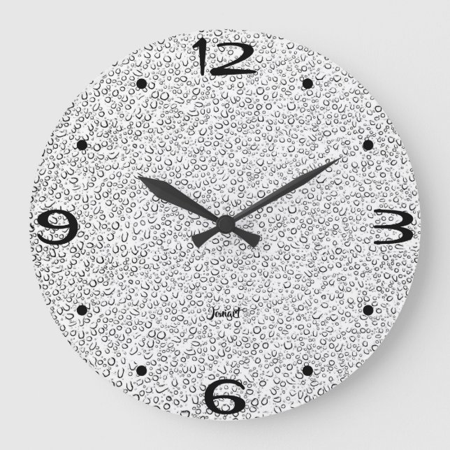 Relógio de Parede Moderno para Banheiro com Cinza  (Frente)