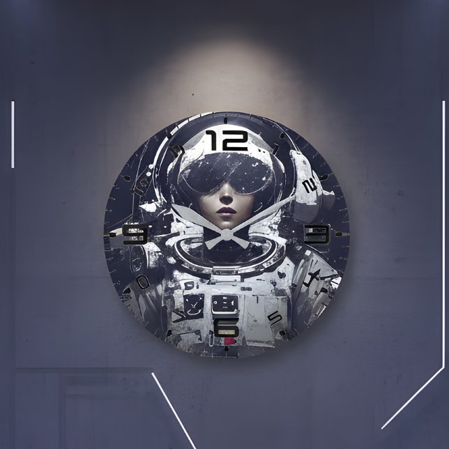 Relógio de Parede Navegador Cósmico Cyberpunk (Criador carregado)
