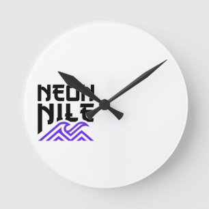 Relógio de Parede NEON NILE Wave Logo