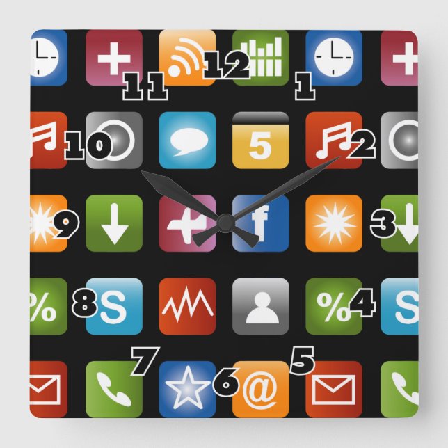 Relógio de parede novidade | Gráficos de ícones de (Frente)