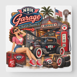 Relógio de Parede NRH Garage Built for Dreamers Vi