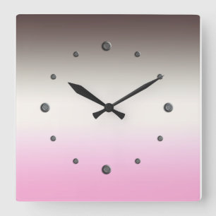 Relógio de Parede Ombre Praça da cinza rosa