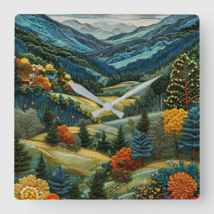 Relógio de Parede Paisagem do Vale da Montanha – C