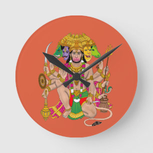 Relógio de Parede Panchmukhi Hanuman 