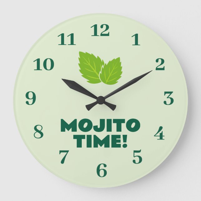 Relógio de parede para amante de coquetel Mojito c (Frente)